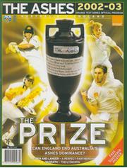 THE ASHES 2002-03 SOUVENIR CRICKET TOUR BROCHURE