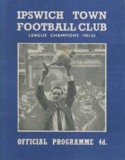IPSWICH TOWN V FLORIANA 1962 FOOTBALL PROGRAMME (10-0)