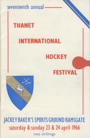 THANET INTERNATIONAL HOCKEY FESTIVAL 1966 OFFICIAL PROGRAMME