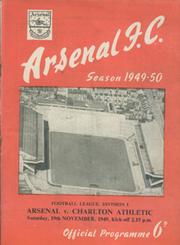 ARSENAL V CHARLTON ATHLETIC 1949-50 FOOTBALL PROGRAMME