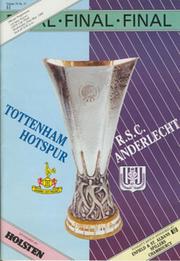 TOTTENHAM HOTSPUR V R.S.C. ANDERLECHT 1984 (UEFA CUP FINAL) FOOTBALL PROGRAMME
