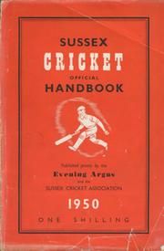 OFFICIAL SUSSEX CRICKET HANDBOOK 1950 