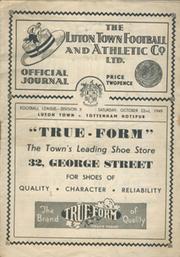 LUTON TOWN V TOTTENHAM HOTSPUR 1949-50 FOOTBALL PROGRAMME