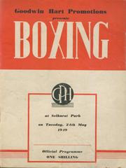 ALBERT FINCH V BOB CLEAVER 1949 BOXING PROGRAMME