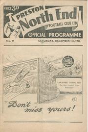 PRESTON NORTH END V MANCHESTER CITY 1956-57 FOOTBALL PROGRAMME