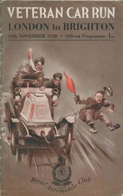 LONDON TO BRIGHTON VETERAN CAR RUN 1950 OFFICIAL PROGRAMME