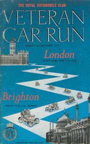 LONDON TO BRIGHTON VETERAN CAR RUN 1957 OFFICIAL PROGRAMME