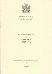 JAMES HUNT SERVICE OF REMEMBRANCE 1993