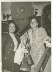 YOLA RAMIREZ AND ROSIE REYES (ARGENTINA) 1955 TENNIS PHOTOGRAPH