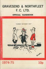 GRAVESEND & NORTHFLEET FOOTBALL CLUB OFFICIAL HANDBOOK 1974-75
