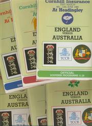 ENGLAND V AUSTRALIA 1989 CRICKET PROGRAMMES - ALL SIX TESTS & ONE DAY INTERNATIONALS (8 IN TOTAL)