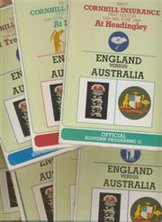 ENGLAND V AUSTRALIA 1985 CRICKET PROGRAMMES - ALL SIX TESTS