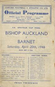 BISHOP AUCKLAND V BARNET 1946 (F.A. AMATEUR CUP FINAL) FOOTBALL PROGRAMME