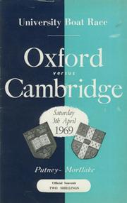 OXFORD V CAMBRIDGE  UNIVERSITY BOAT RACE 1969 ROWING PROGRAMME