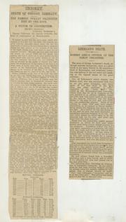 DEATH OF GEORGE LOHMANN (SURREY & ENGLAND) 1901 - 2 ORIGINAL CRICKET PRESS CUTTINGS