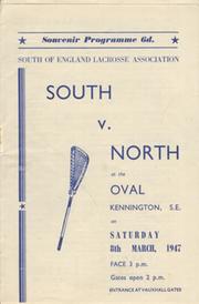 SOUTH V NORTH 1947 (THE OVAL) LACROSSE PROGRAMME