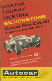 MARTINI TROPHY MEETING 1963 (SILVERSTONE) MOTOR RACING PROGRAMME