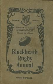 BLACKHEATH RUGBY ANNUAL 1930-31