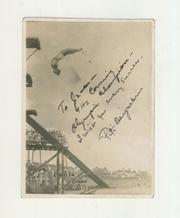 PETE DESJARDINS (OLYMPIC DIVING GOLD MEDALLIST) 1936 SIGNED PHOTOGRAPH