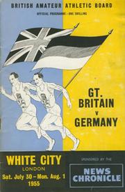 GREAT BRITAIN V GERMANY 1955 ATHLETICS PROGRAMME