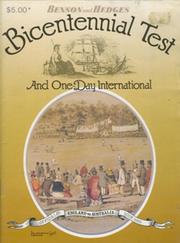 AUSTRALIA V ENGLAND 1988 (SYDNEY) BICENTENNIAL TEST CRICKET PROGRAMME