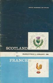 SCOTLAND V FRANCE 1964 RUGBY PROGRAMME