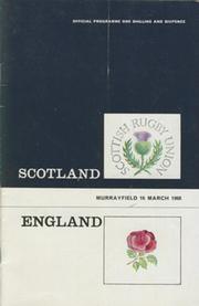 SCOTLAND V ENGLAND 1968 RUGBY PROGRAMME