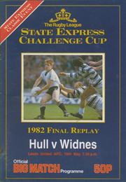 HULL V WIDNES 1982 (CHALLENGE CUP FINAL REPLAY) RUGBY LEAGUE PROGRAMME