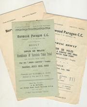 NORWOOD PARAGON CYCLING CLUB TIME TRIAL OFFICIAL RESULTS 1953 TO 1955