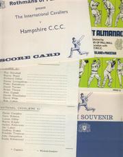 HAMPSHIRE XI V INTERNATIONAL CAVALIERS XI 1967 CRICKET SCORECARD