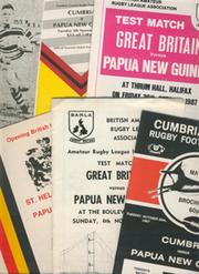 PAPUA NEW GUINEA RUGBY LEAGUE PROGRAMMES (IN ENGLAND) 1979-91 - 5 IN TOTAL