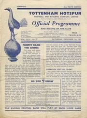 TOTTENHAM HOTSPUR V LIVERPOOL 1951-52 FOOTBALL PROGRAMME