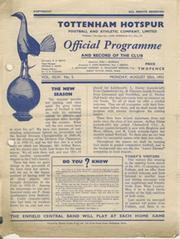 TOTTENHAM HOTSPUR V FULHAM 1951-52 FOOTBALL PROGRAMME
