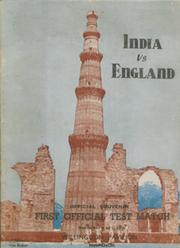 INDIA V ENGLAND 1951-52 (NEW DELHI) CRICKET PROGRAMME 