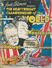 BRUCE WOODCOCK V LEE SAVOLD 1950 BOXING PROGRAMME