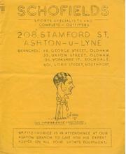 AUSTRALIAN PLAYERS V COMMONWEALTH PLAYERS 1951 (ASHTON-UNDER-LYNE) CRICKET PROGRAMME