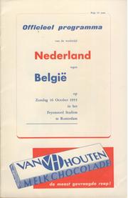 HOLLAND V BELGIUM 1955 FOOTBALL PROGRAMME