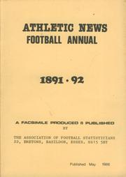 ATHLETIC NEWS FOOTBALL ANNUAL 1891-92 (FACSIMILE EDITION)