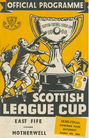 EAST FIFE V MOTHERWELL 1954 (SCOTTISH LEAGUE CUP SEMI-FINAL) FOOTBALL PROGRAMME