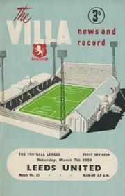 ASTON VILLA V LEEDS UNITED 1958-59 FOOTBALL PROGRAMME