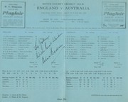 ENGLAND V AUSTRALIA 1953 (TRENT BRIDGE) CRICKET SCORECARD - SIGNED BY BEDSER, FROM JOHN ARLOTT COLLECTION