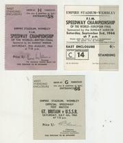 SPEEDWAY TICKET STUBS 1964-66 (EMPIRE STADIUM, WEMBLEY) - 3 IN TOTAL