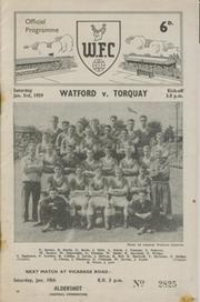 WATFORD V TORQUAY UNITED 1958-59 FOOTBALL PROGRAMME