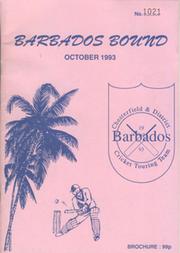 CHESTERFIELD & DISTRICT CC (TOUR TO BARBADOS) 1993 CRICKET BROCHURE