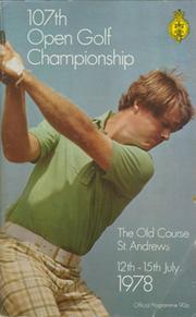 OPEN CHAMPIONSHIP 1978 (ST ANDREWS) GOLF PROGRAMME