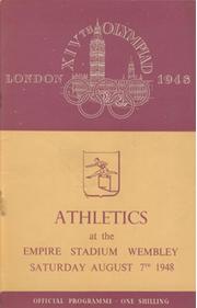LONDON OLYMPICS 1948 - 7TH AUGUST ATHLETICS PROGRAMME