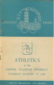 LONDON OLYMPICS 1948 - 3RD AUGUST ATHLETICS PROGRAMME