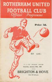 ROTHERHAM UNITED V BRIGHTON & HOVE ALBION 1959-60 FOOTBALL PROGRAMME