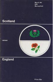 SCOTLAND V ENGLAND 1978 RUGBY PROGRAMME