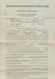 STANLEY JEHU 1933 SIGNED BOXING CONTRACT
